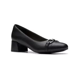 Айридесса эрин женские кожаные туфли на устойчивом каблуке Clarks, цвет black leather