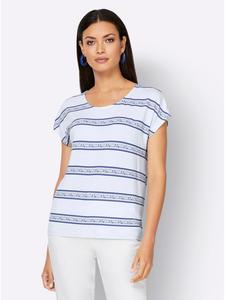 Футболка с принтом белого и королевского синего цветов creation L