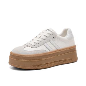 Низкие женские кроссовки ST&SAT, Beige Black