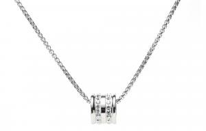 DAP Титановое стальное колье унисекс серебристого цвета