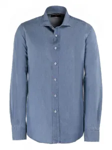 Джинсовая рубашка с длинными рукавами Гарольда Moorer, синий