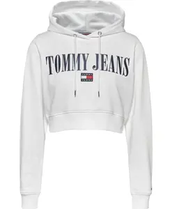 Укороченная худи в стиле ретро, белая Tommy Jeans, белый