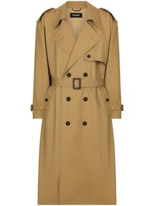 Dolce & Gabbana двубортное пальто с поясом, нейтральный цвет