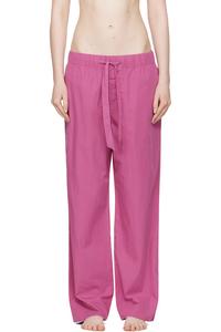 Пижамные брюки из поплина Tekla, цвет lingonberry
