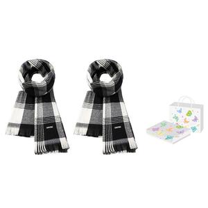 Вязаный шарф унисекс, Black+Black, Butterfly Box