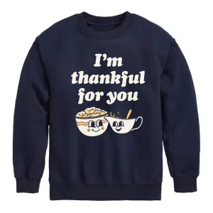 Флисовая толстовка с надписью «Благодарю тебя за картофель и подливку» для мальчиков 8-20 лет Licensed Character, синий