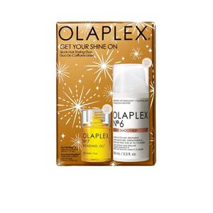 OLAPLEX Get Your Shine On, набор косметики, № 6 Bond Smoother 100 мл, № 7 Bonding Oil 30 мл