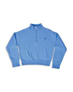 Толстовка с надписью Happy Faces для девочек на молнии 1/4 — для больших детей Iscream, мультиколор