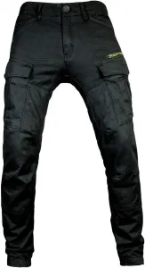 Мотоциклетные брюки John Doe Stroker Cargo XTM с кевларом XTM, изготовленные из кевлара Dupont, с вставными защитными вставками, дышащие, с боковыми карманами, Black