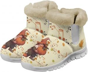 Женские зимние сапоги Jeiento Thanksgiving, утепленные внутренним слоем, прогулочные сапоги, противоскользящие с флисовой подкладкой, Thanksgiving Dwarf Harvest Pumpkin