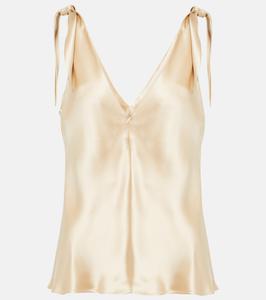 Шелковый топ Arrow Gabriela Hearst, Champagne