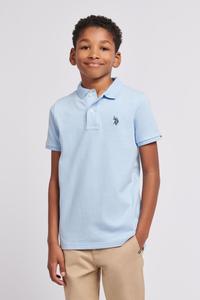 Рубашка-Поло из пике с двумя всадниками для мальчиков U.S. Polo Assn, синий