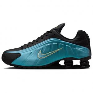 Nike Shox R4 Беговые кроссовки Мужские Черные Зеленые