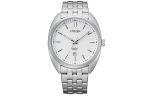 CITIZEN Часы Quartz Movement Stainless Steel Strap Watch Men's Watch White Dial, White Dial