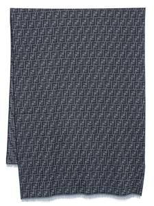 Жаккардовый шарф FENDI FF, синий