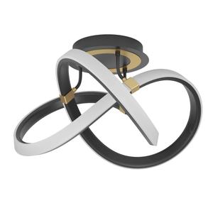 Потолочный светодиодный светильник, с регулировкой яркости, металлический корпус, степень защиты IP20 Eglo, черный/золотистый