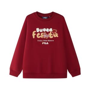 Толстовки с круглым вырезом, средней толщины Fila Kids, rhythm красный