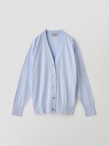 Хлопковый вязаный кардиган с V-образным вырезом и длинными рукавами | S4620 | 30G, стандартный крой