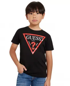 Футболка с коротким рукавом Big Boys Soft Jersey Classic Logo GUESS, черный