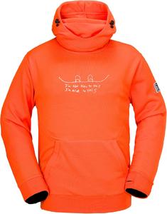 Мужская водоотталкивающая толстовка Volcom с отверстиями для больших пальцев (G4152502 / Hydro Riding Hoodie) Snow