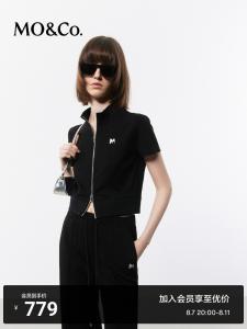 Вязаный топ Moco с короткими рукавами, черный