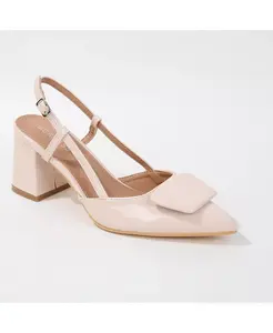 Шарлиз босоножки на каблуке с ремешком через пятку Berness, загар/бежевый