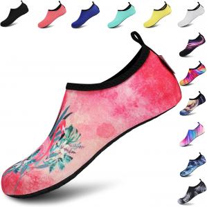 Водные спортивные тапочки VIFUUR для занятий йогой босиком, быстросохнущие аква-носки без шнурков для мужчин и женщин, розовый