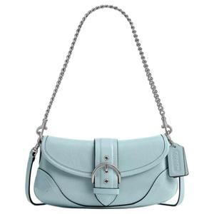 COACH Сумка через плечо Soho Patent Leather Medium женская светло-голубая