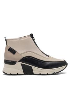 Женские ботильоны Rieker на молнии, бежевый/черный