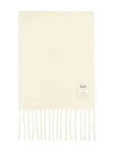 Большой шарф с бахромой Séfr, белый