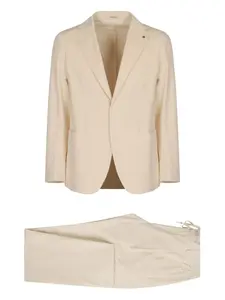 Фактурный костюм с пуговицами TAGLIATORE, нейтральный