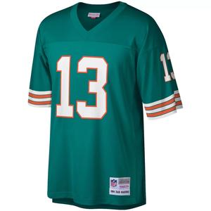 Мужская футболка Mitchell & Ness Dan Marino Aqua Miami Dolphins Retired Player Legacy Replica Джерси