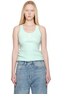 Рибленый джерси топ Casablanca, цвет turquoise