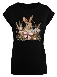 Рубашка F4NT4STIC Osterhasen Korb Dekor, черный