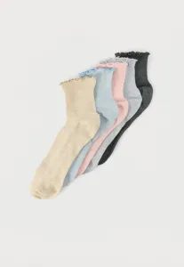 Топ средней длины с оборками, набор из 5 пар носков Even&Odd, Mottled Grey/Mottled Blue/Mottled Pink