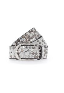 Кожаный ремень с заклепками B.BELT, кремовый