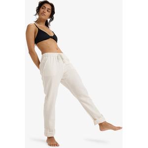 Льняные брюки-карго на берегу моря Roxy, белый