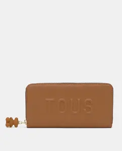 Средний кошелек с застежкой-молнией Tous, коричневый