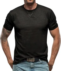 Мужская футболка с коротким рукавом, летняя, классическая