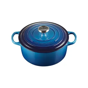 Кокотка чугунная круглая Le Creuset, азулон