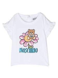 Moschino Kids футболка с пайетками, белый