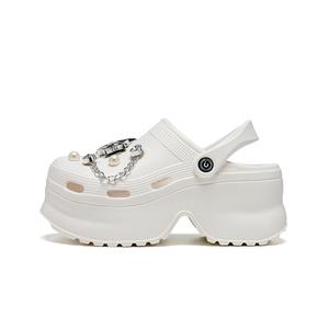 Сабо женские C°BANNER, White (Silver Pearl Decoration)