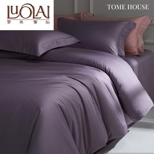 LUOLAI HOME Комплект постельного белья, 4 предмета, простыня на резинке 180 см, пододеяльник 200x230 см, цвет Qiangwei Purple, класс A, качество Star Hotel