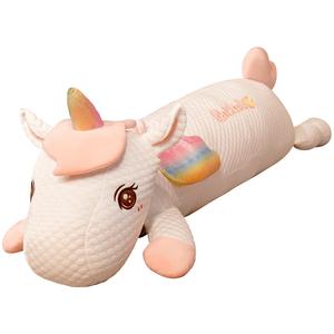 Мягкая плюшевая игрушка единорог из ледяного шелка, милая мультяшная кукла, высота 110cm/130cm/160cm MERCONSER, белый