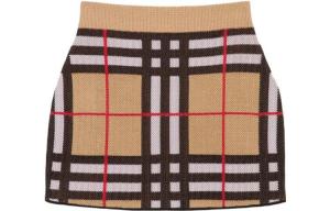 Юбка женская Burberry в клетку, коричневый