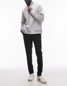 Элегантные узкие брюки черного цвета Topman