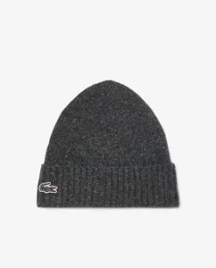 Мужская шапка из начесанной шерсти Lacoste, серый