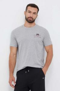 Хлопковая футболка Gant, серый