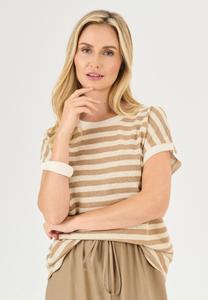 Футболка QUIOSQUE Print T-shirt, Beige