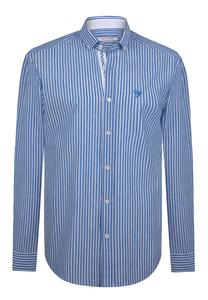 Рубашка на пуговицах классического кроя Felix Hardy, синий